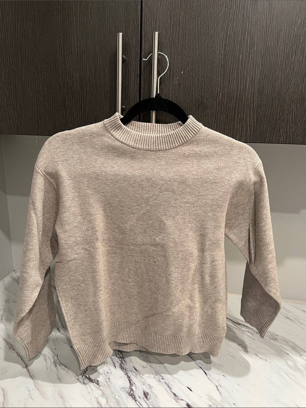Zara Light Beige Kids Crewneck Sweater